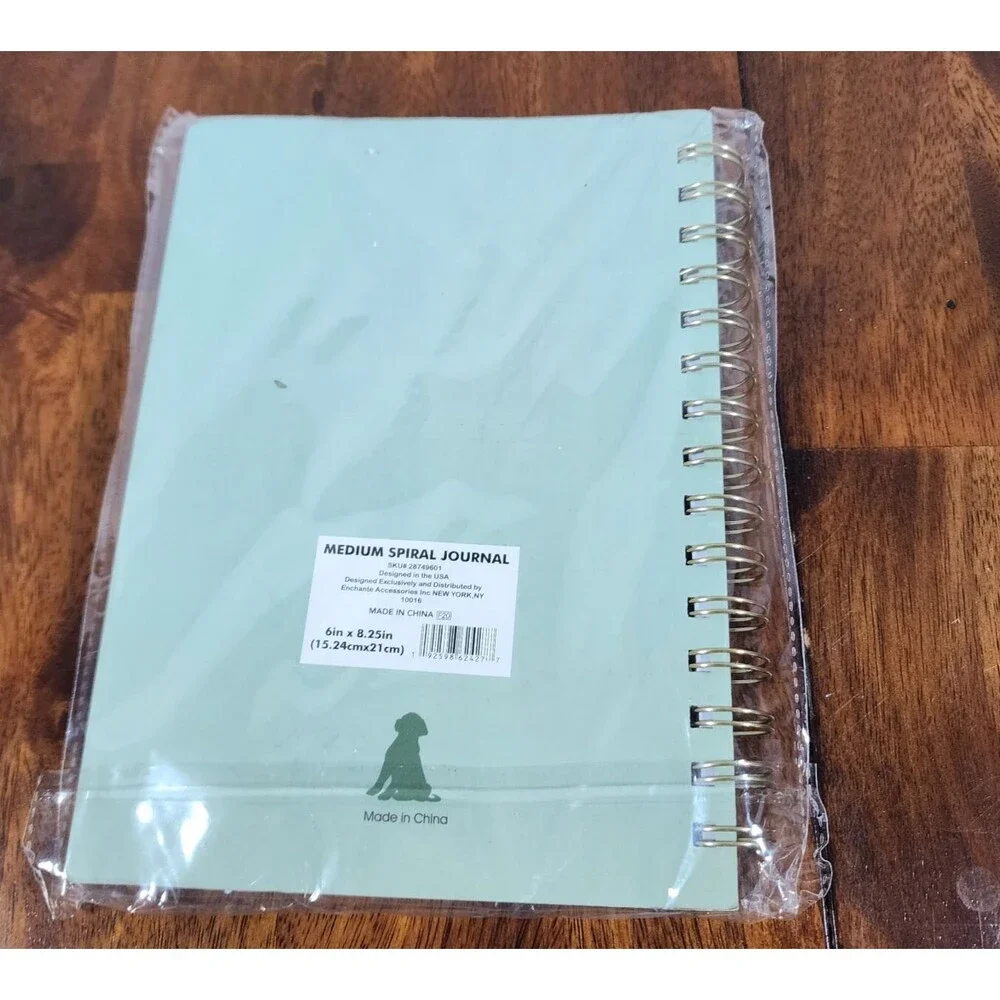 Hardcover Medium Spiral Journal Mint Green Only My Dog Understands Me